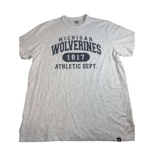 Michigan Wolverines 47 Brand Heather Gray TShirt Athletic Dept. 1817 Men's Large